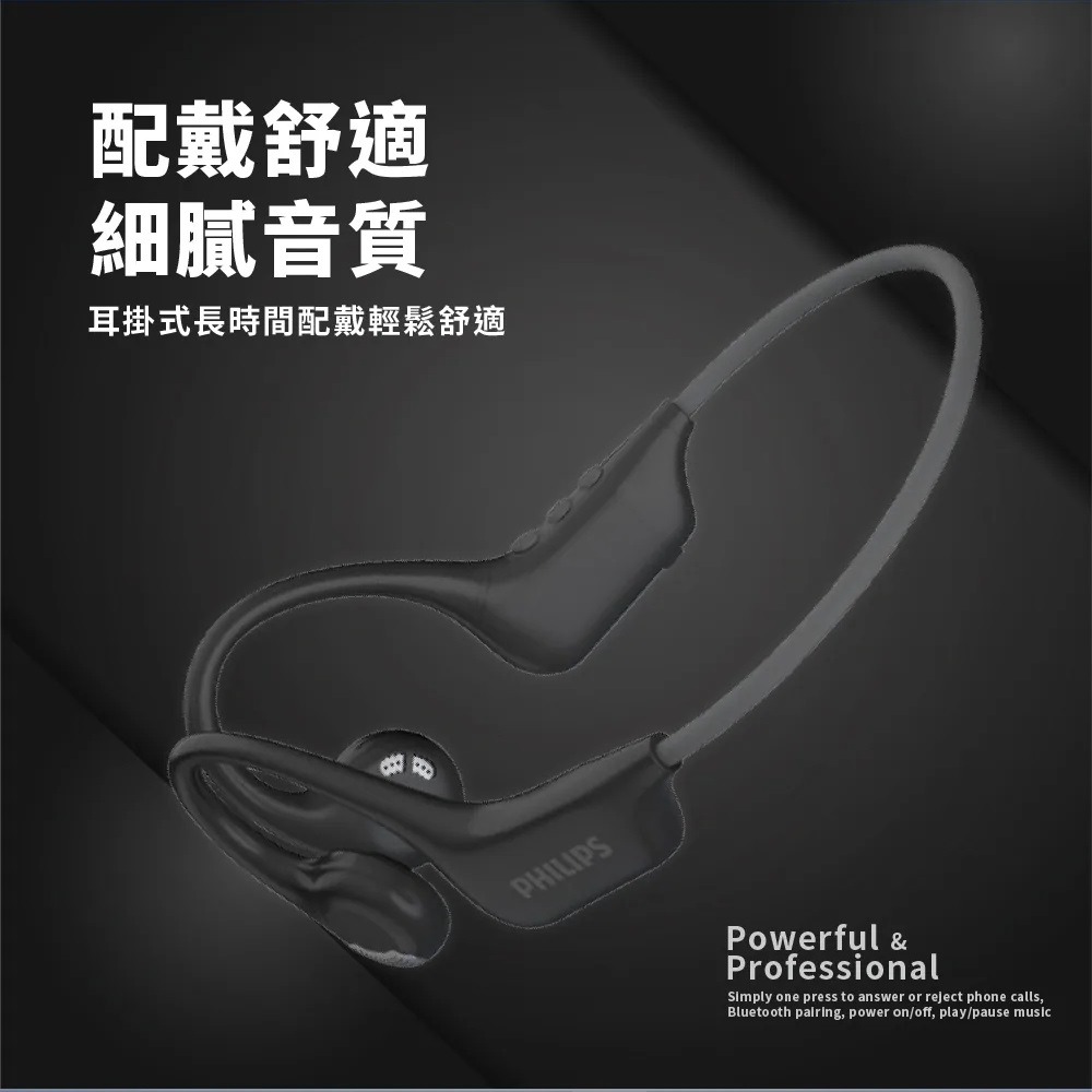 Philips GO系列 TAA1708 氣傳導開放式運動耳掛藍牙耳機-細節圖4