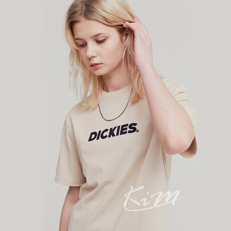 Dickies 短袖 短T LOGO 今年新款 三色 奶茶 深藍 白-細節圖3