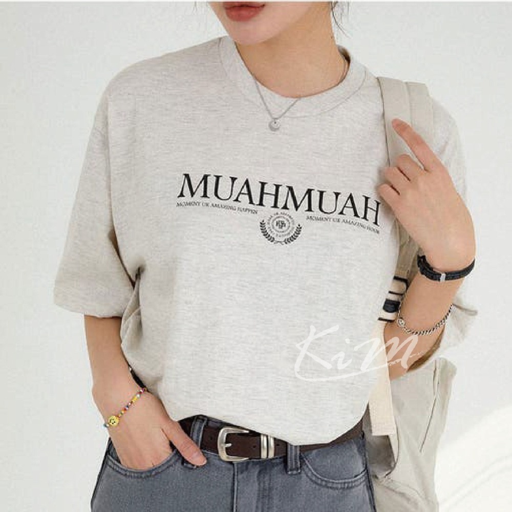 Muahmuah 新款LGOO復古字樣設計 短袖T恤 T恤 短T TEE 韓國代購-細節圖5