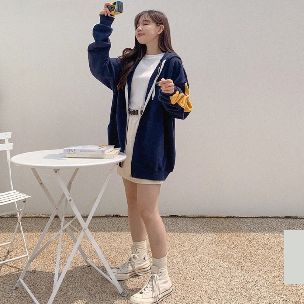 最新秋冬款 Muahmuah 方形款 刷毛款 袖子撞色 muah muah-細節圖7