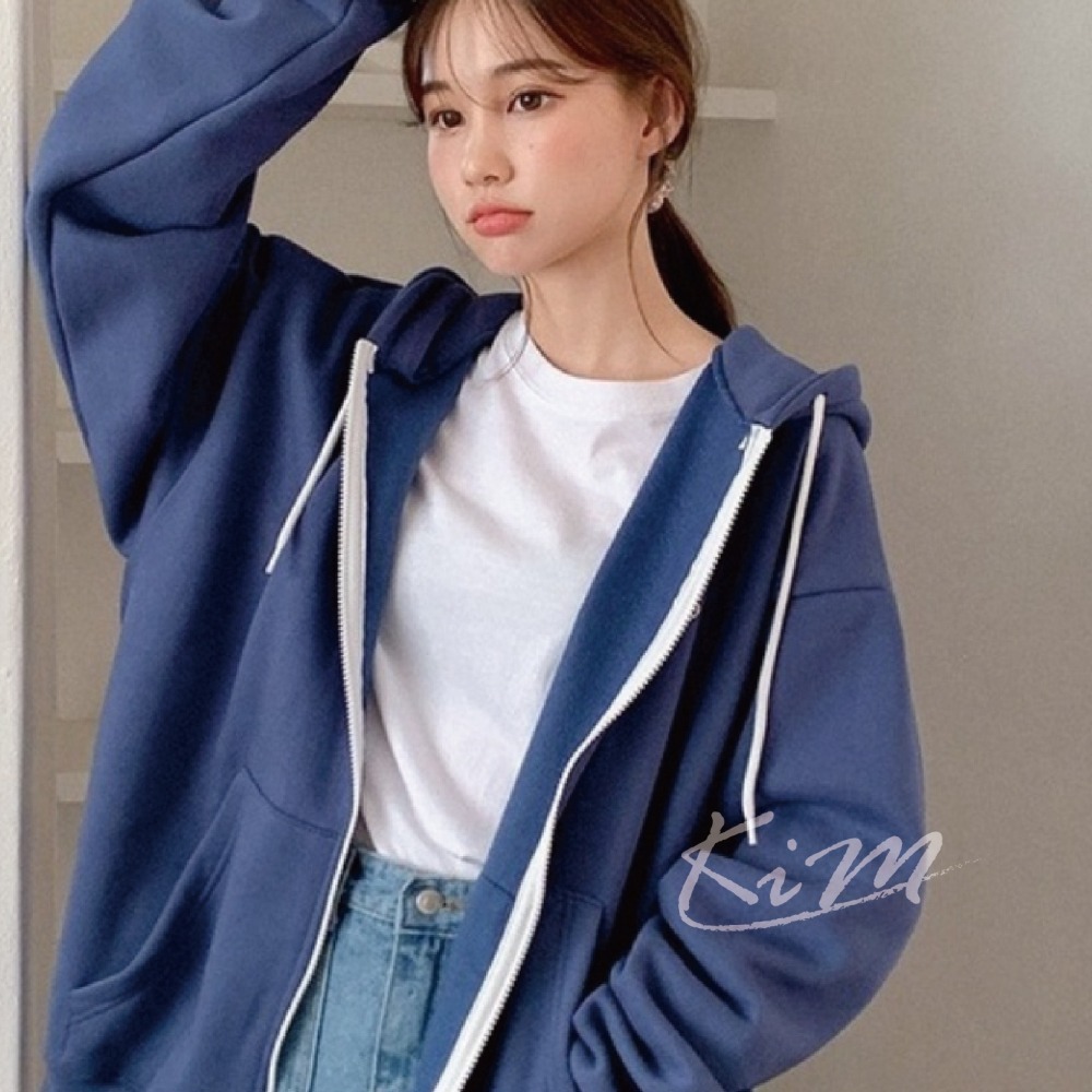 韓國Muahmuah 橢圓款 刷毛款韓國外套 五色 muah muah 韓國情侶 外套-細節圖7