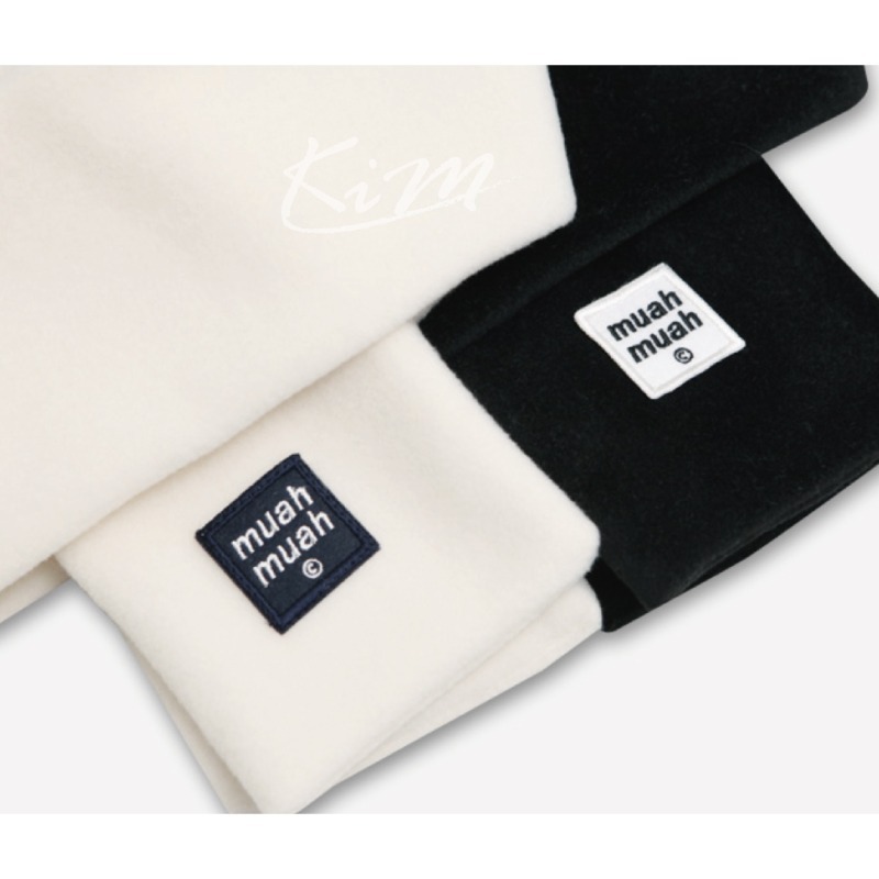 Muahmuah 小標圍巾 兩色 🇰🇷 韓版muahmuah圍巾-細節圖9