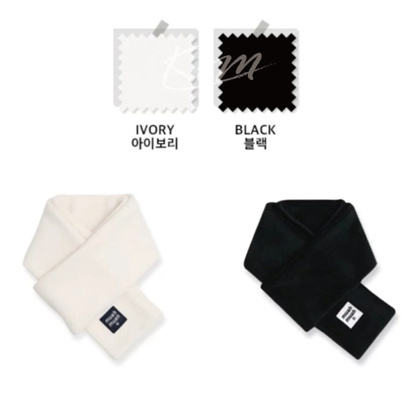 Muahmuah 小標圍巾 兩色 🇰🇷 韓版muahmuah圍巾-細節圖10