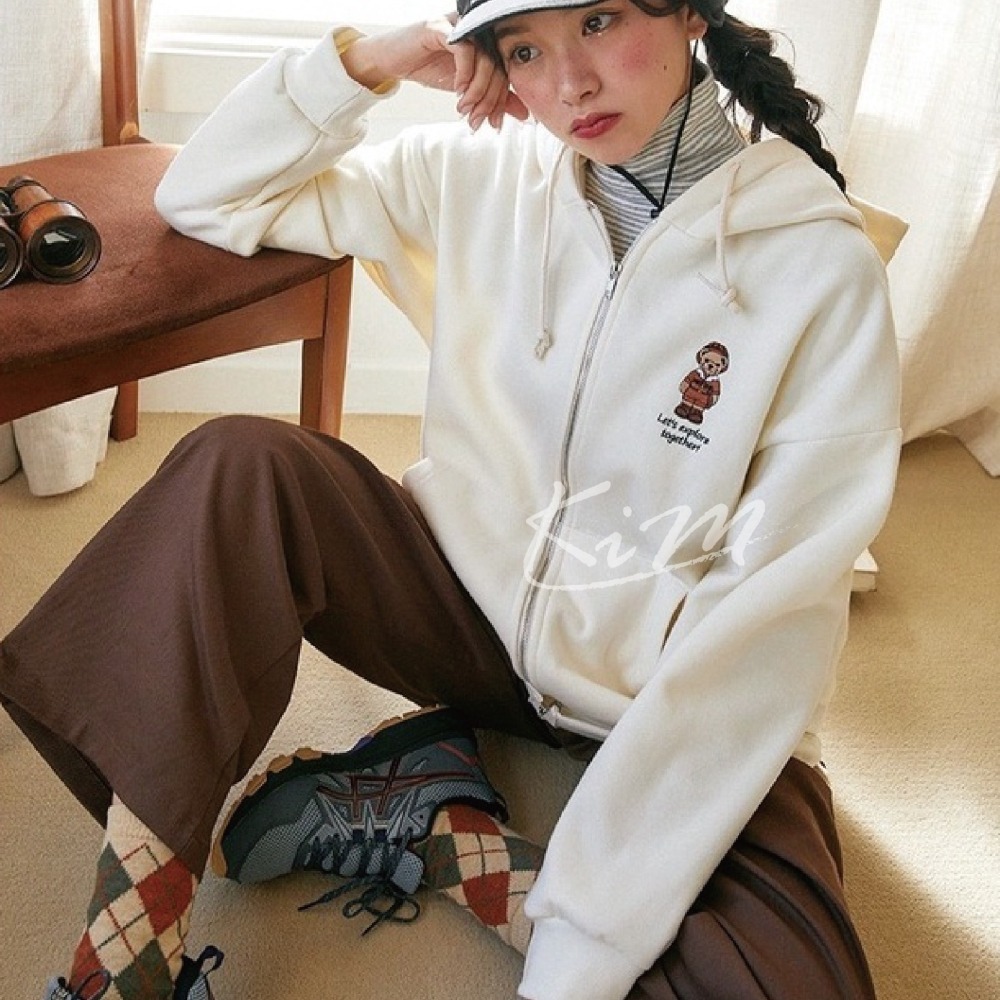 Muahmuah X GB 泰迪熊外套 Teddy 探險小熊 胸前刺繡 連帽外套 男女同款-細節圖2