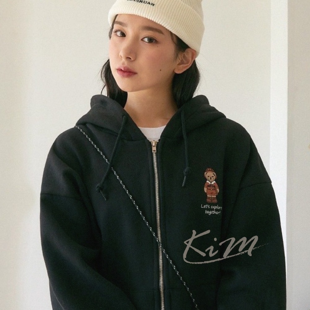 Muahmuah X GB 泰迪熊外套 Teddy 探險小熊 胸前刺繡 連帽外套 男女同款-細節圖5