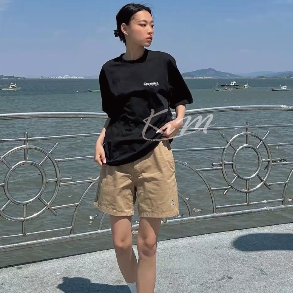 Covernat 短袖 短T 短踢 黑 白 素T 韓國正品代購 1+1組合包拆開販售-細節圖2