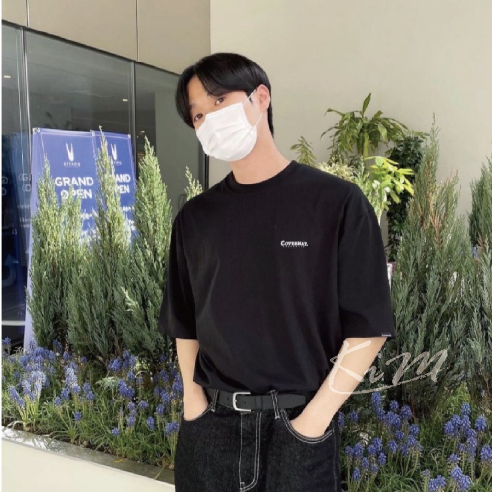 Covernat 短袖 短T 短踢 黑 白 素T 韓國正品代購 1+1組合包拆開販售-細節圖4