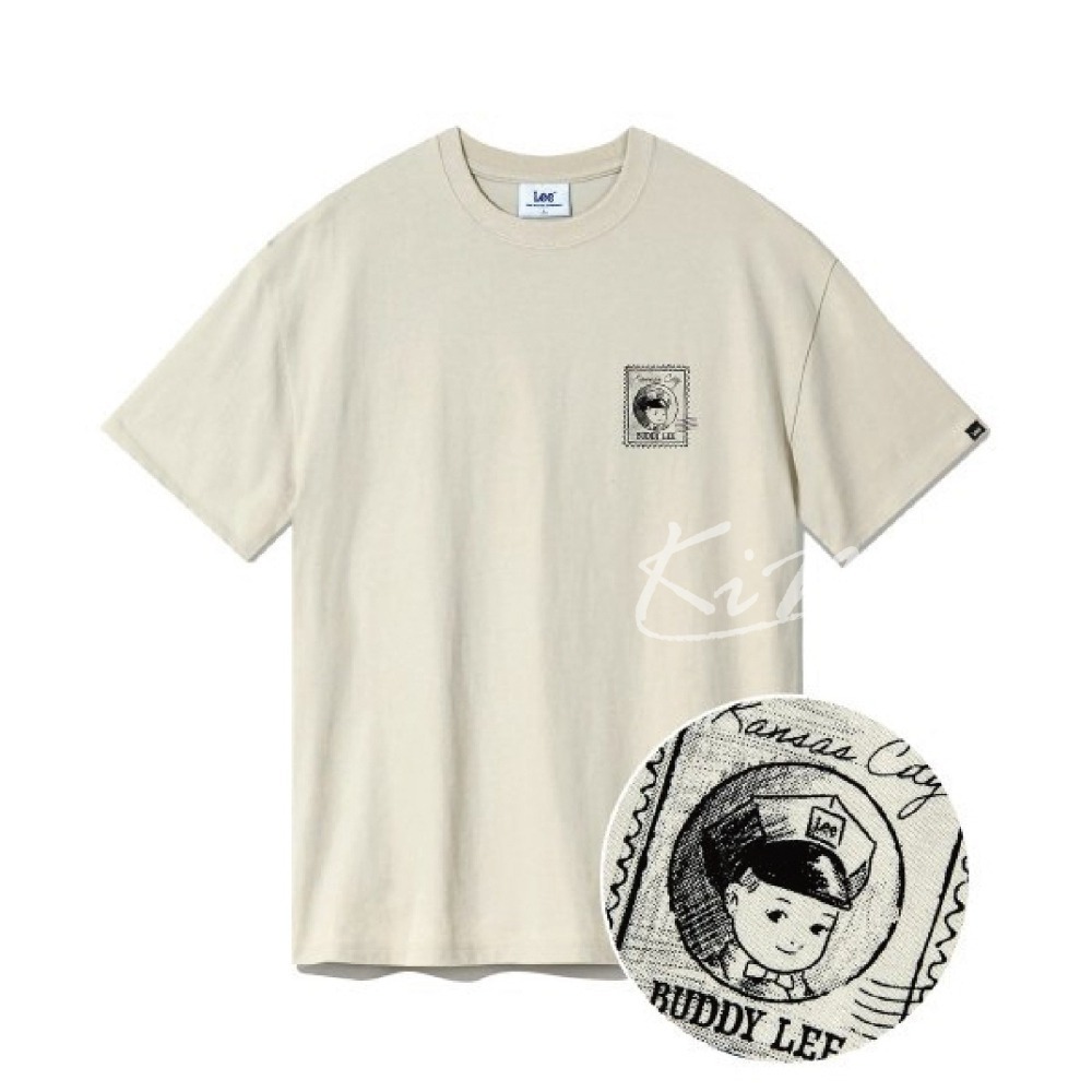 LEE 郵戳BUDDY 短袖 短T 短踢 韓國代購 男女同款情侶T-細節圖8