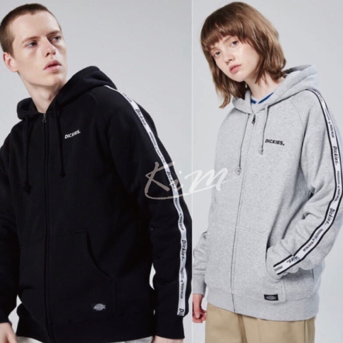 DICKIES 經典款 logo串標 黑色 淺灰 舖棉外套 韓國限定 男女 韓國公司貨