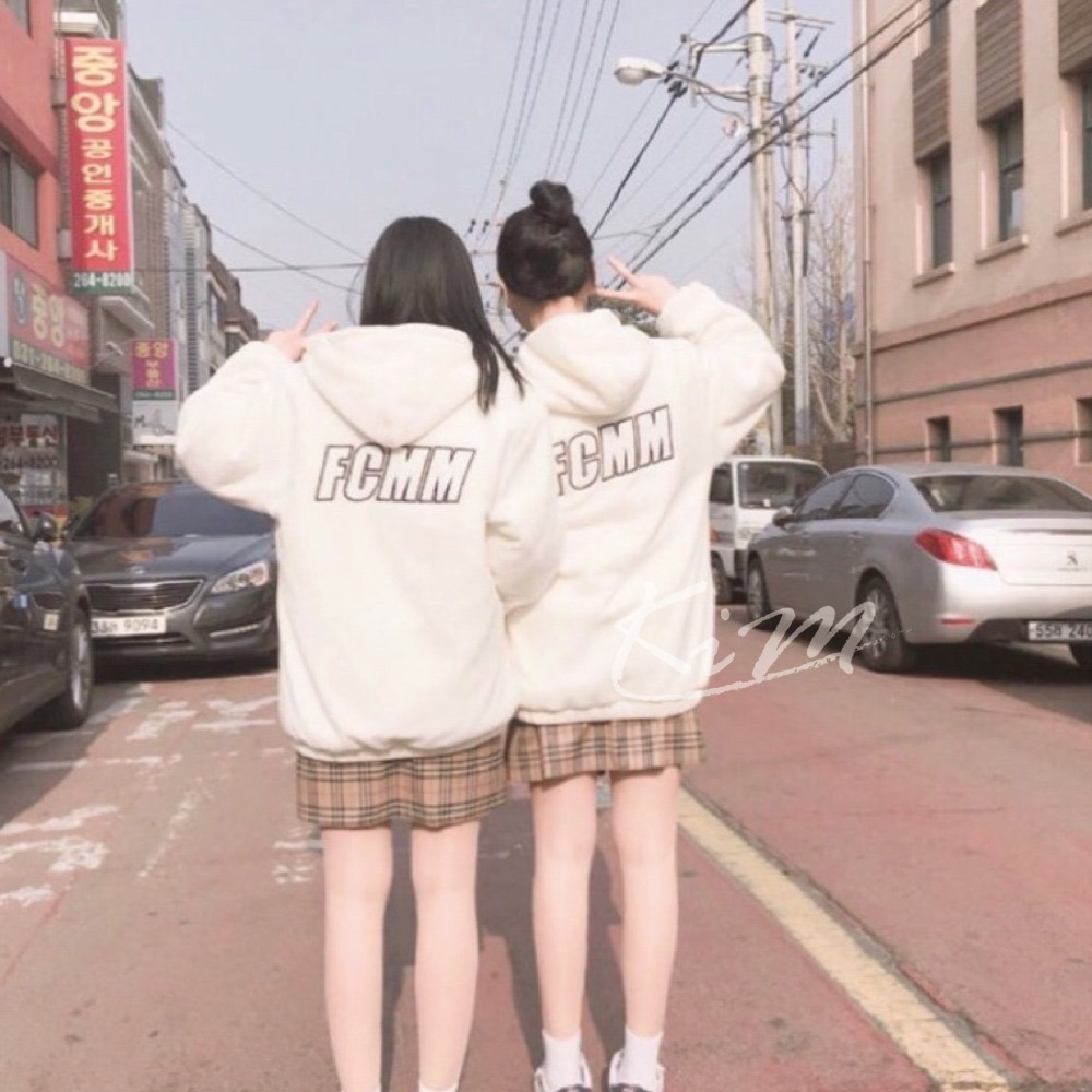 【預購】FCMM 外套 大LOGO絨毛外套 大LOGO 鋪棉外套 連帽外套 代購-細節圖2