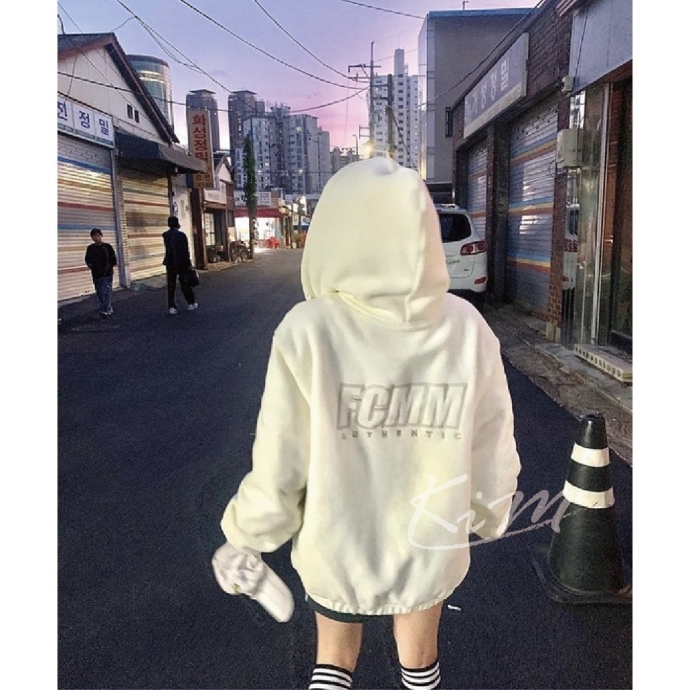 【預購】FCMM 外套 大LOGO絨毛外套 大LOGO 鋪棉外套 連帽外套 代購-細節圖3