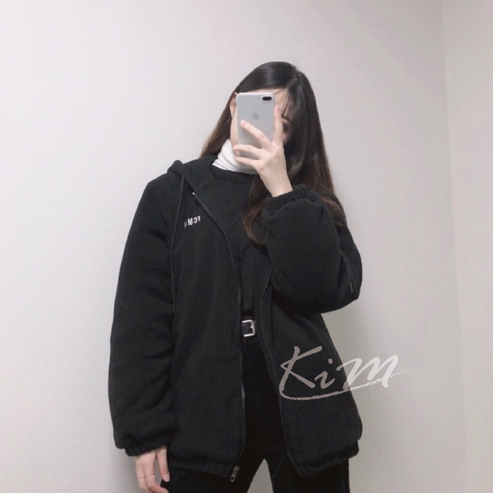 【預購】FCMM 外套 大LOGO絨毛外套 大LOGO 鋪棉外套 連帽外套 代購-細節圖7