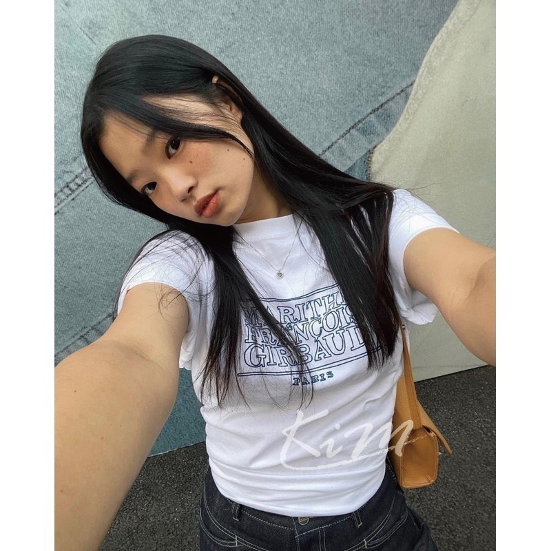 MARITHE 簍空文字設計 快閃店限定 MARITHE FRANCOIS GIRBAUD 短袖上衣 短T MFG-細節圖2