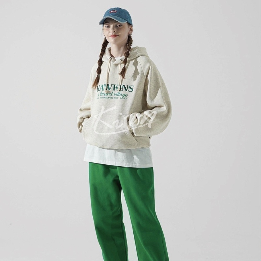 韓國WV PROJECT 電繡霍金斯高磅刷毛帽T WVPROJECT 帽踢-細節圖3