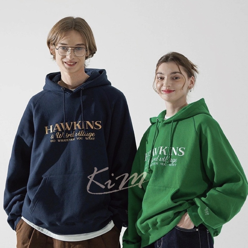 韓國WV PROJECT 電繡霍金斯高磅刷毛帽T WVPROJECT 帽踢-細節圖7