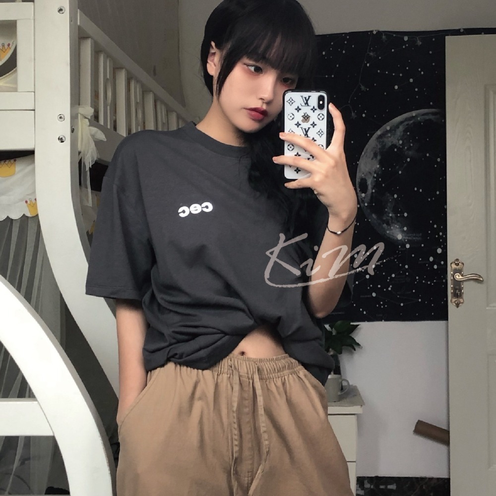 韓國cec 短袖 T恤 短T TEE CHANCECHANCE 胸口小標 夏季-細節圖9