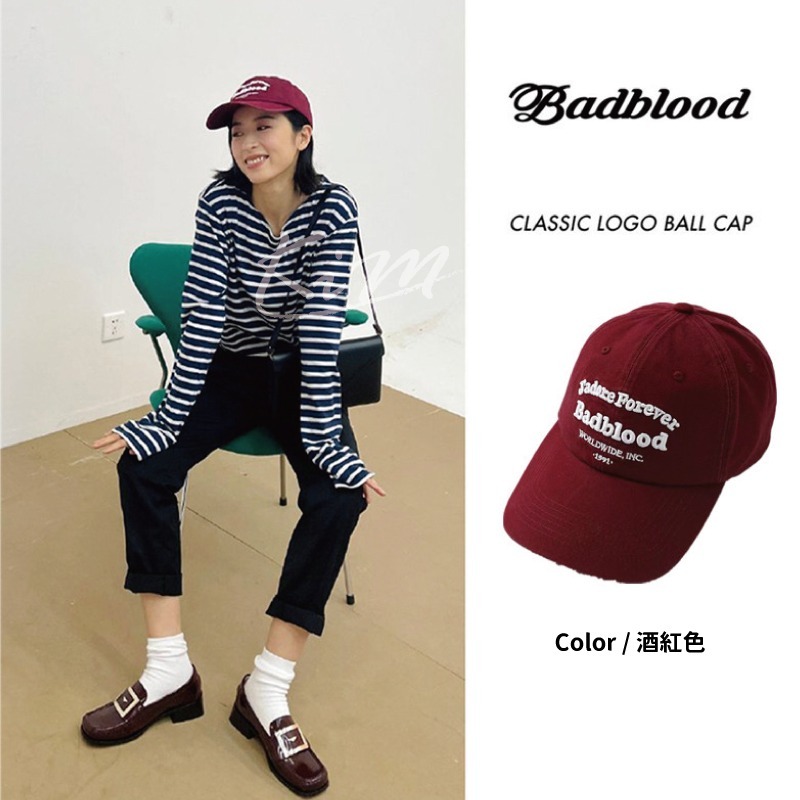 badblood帽子 棒球帽 老帽 刺繡 鴨舌帽 女 男-細節圖7