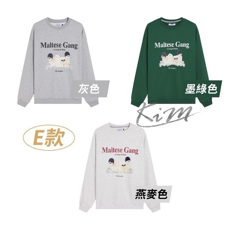 waikei 三隻狗狗衛衣圓領 寬鬆 長袖 秋冬款 男女情侶 大學T-細節圖11