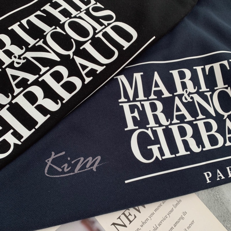 韓國Marithe 字母 印花 休閒 百搭 簡約 情侶 上衣 寬鬆 大學T 長袖T恤-細節圖9