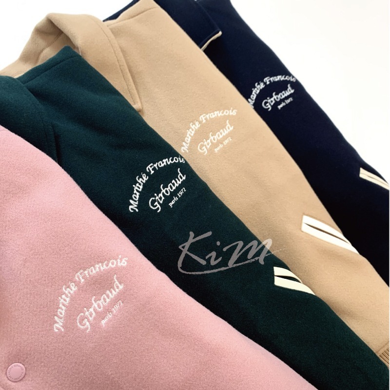 韓國Marithe 翻領 復古 棒球服 拼接 羊毛 外套 夾克 高允珍同款外套 大衣-細節圖10