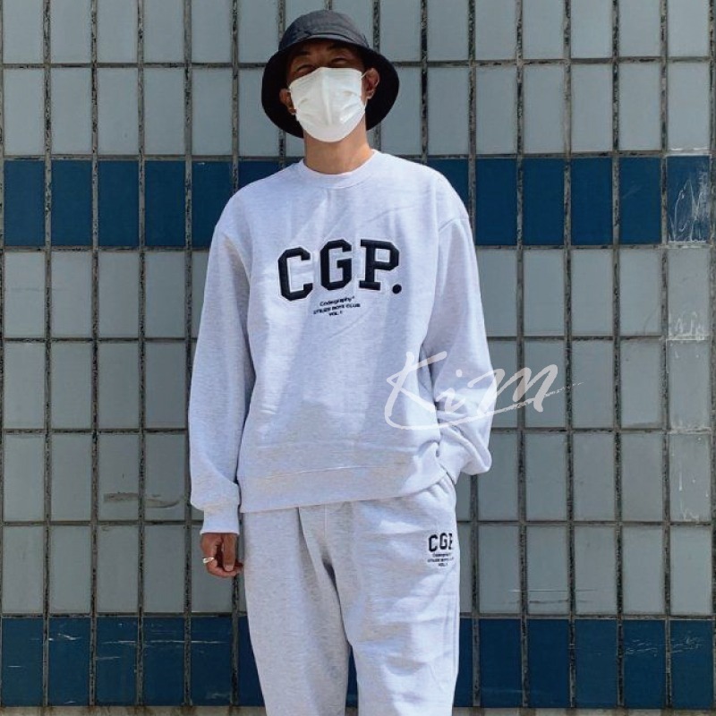 韓國CGP 圓領長袖大學T恤 HOSHI同款 codegraphy 長袖 大學T 寬鬆 女 男 秋冬-細節圖4