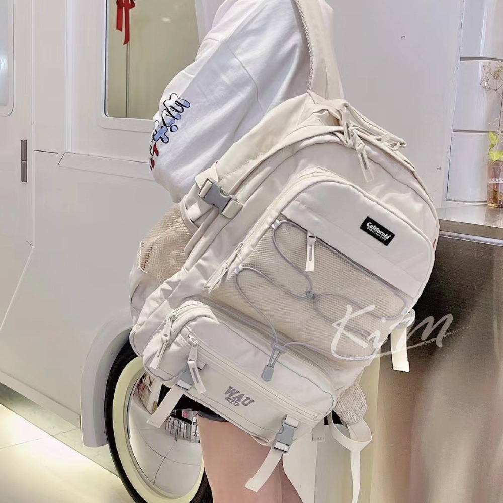 正韓免運 who.a.u 後背包 限量款書包 學生 抽繩大容量 旅行 背包 韓國後背包 whoau 多功能背包 韓國代購-細節圖2