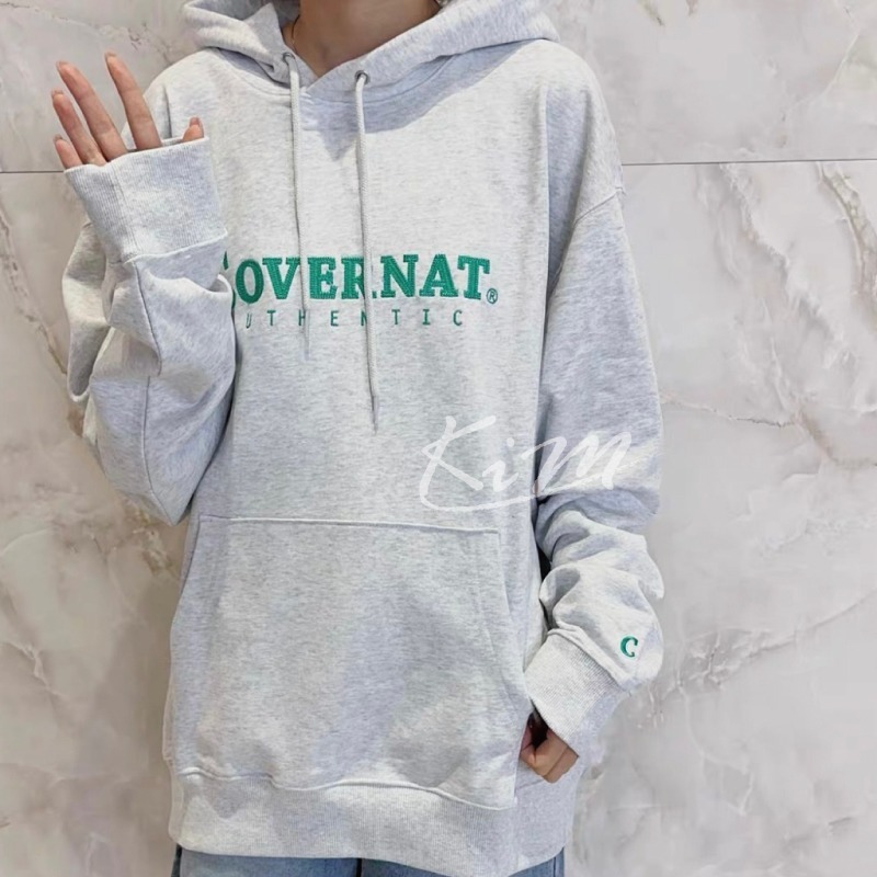 【預購】Covernat 帽T 經典LOGO 字母刺繡 C標 帽踢 連帽TEE 重磅無刷毛 男女同款 寬鬆 正韓-細節圖4