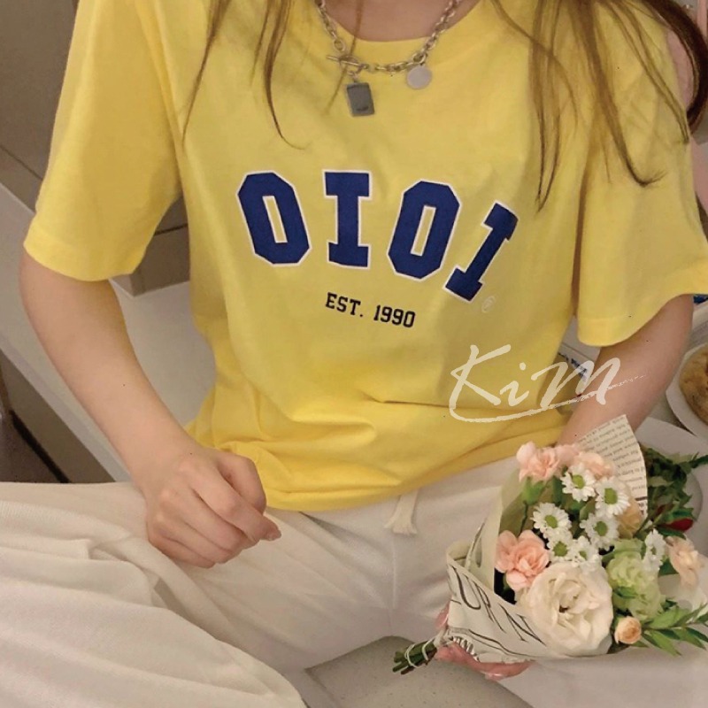 韓國OiOi 5252 糖果色 馬卡龍色 T恤 短袖 圓領T恤 男 女 ROSE 樸彩英代言 男 女 夏季-細節圖3