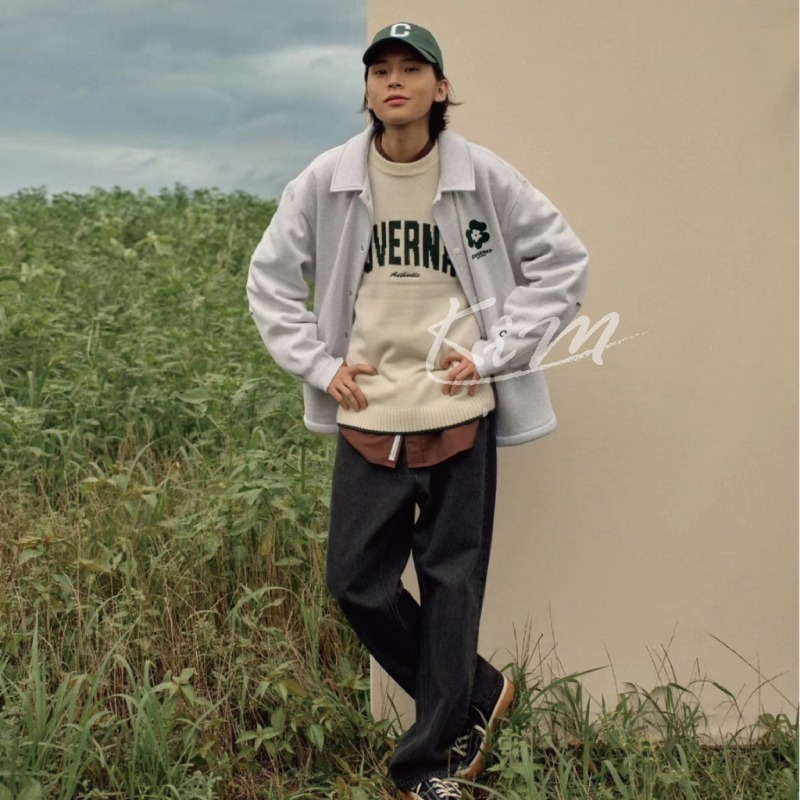 韓國Covernat 秋冬新款 針織衫 衛衣 圓領 寬鬆 針織上衣 毛衣 情侶款 男女同款-細節圖7