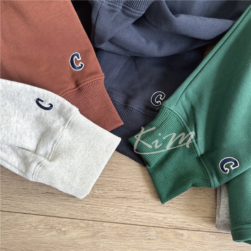 韓國Covernat 大學t 大C LOGO 大學T 衛衣 大學踢 情侶T 衛衣 基礎款 寬鬆圓領 男女情侶-細節圖11