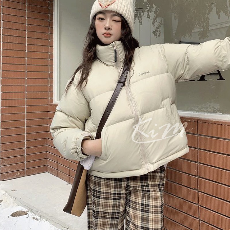 韓國Covernat 麵包服 羽絨服 秋冬保暖 長袖羽絨服 男 女 經典 立領寬鬆外套 外套-細節圖4