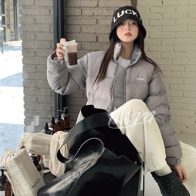 韓國Covernat 麵包服 羽絨服 秋冬保暖 長袖羽絨服 男 女 經典 立領寬鬆外套 外套-細節圖6