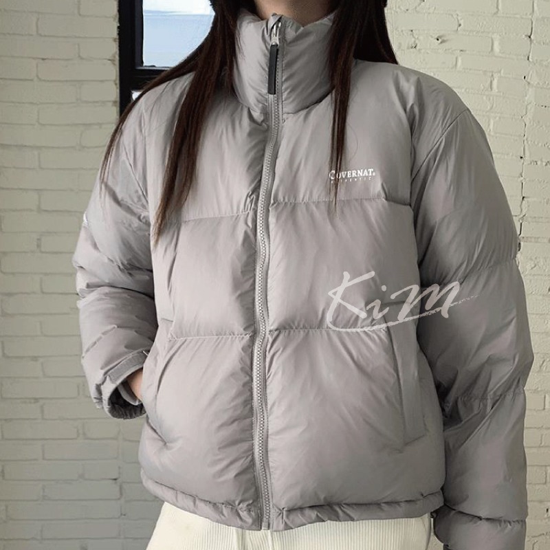 韓國Covernat 麵包服 羽絨服 秋冬保暖 長袖羽絨服 男 女 經典 立領寬鬆外套 外套-細節圖7