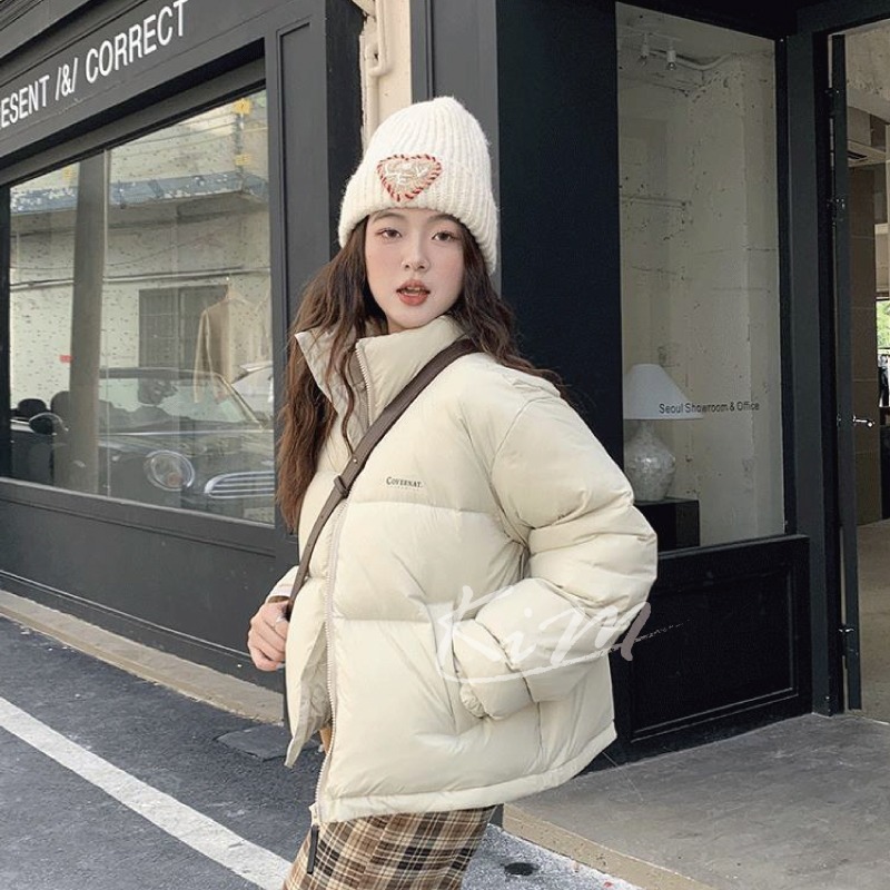 韓國Covernat 麵包服 羽絨服 秋冬保暖 長袖羽絨服 男 女 經典 立領寬鬆外套 外套-細節圖5