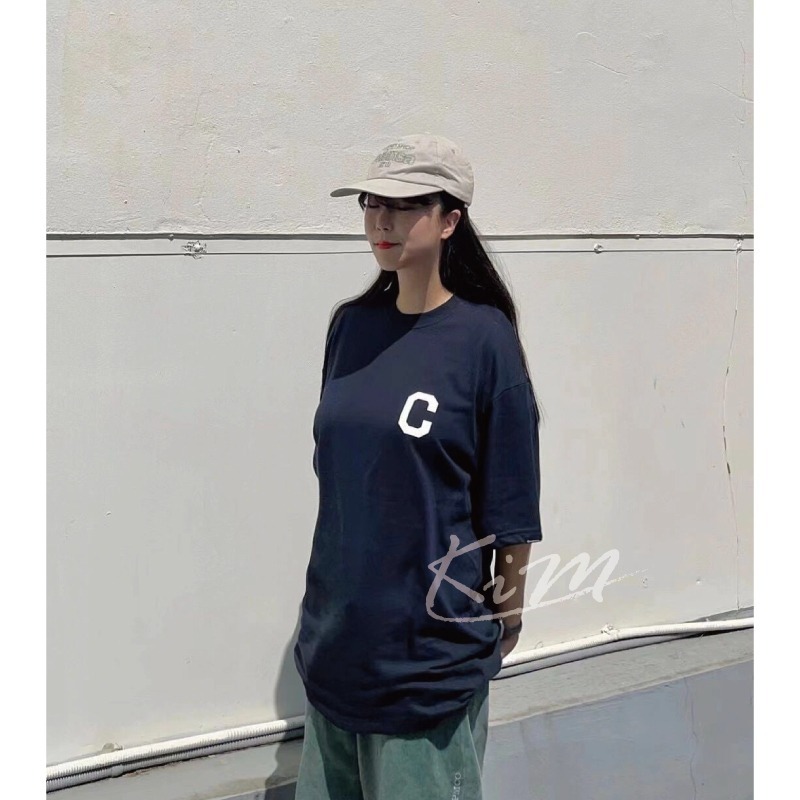 韓國Covernat 大C字母 簡約 休閒 寬鬆 短袖T恤 純棉半袖 上衣 男 女-細節圖3