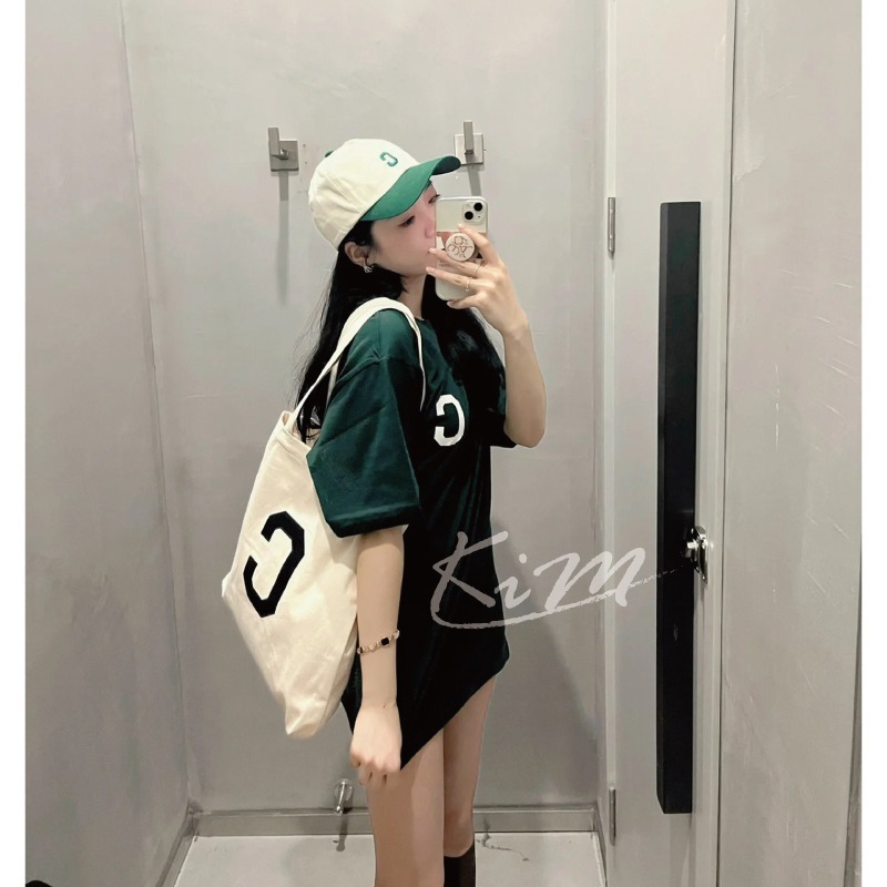 韓國Covernat 大C字母 簡約 休閒 寬鬆 短袖T恤 純棉半袖 上衣 男 女-細節圖6