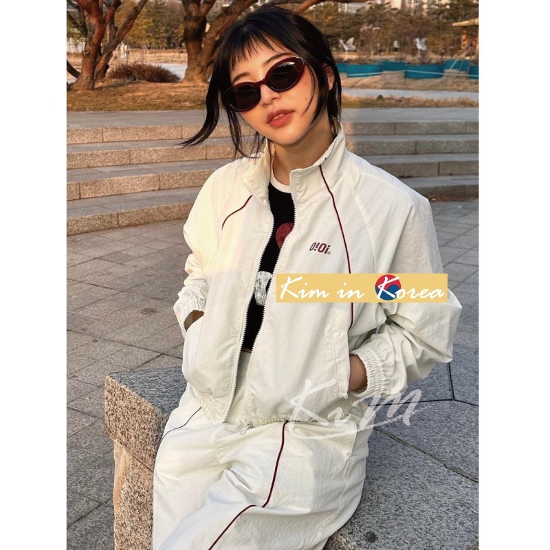 韓國oioi 5252 衝鋒衣 潮牌 情侶 休閒 防風 上衣 運動套裝 外套 女-細節圖6