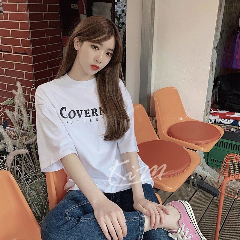韓國Covernat 潮牌字母 印花 寬鬆 情侶 男 女 夏 短袖 T恤 上衣-細節圖9