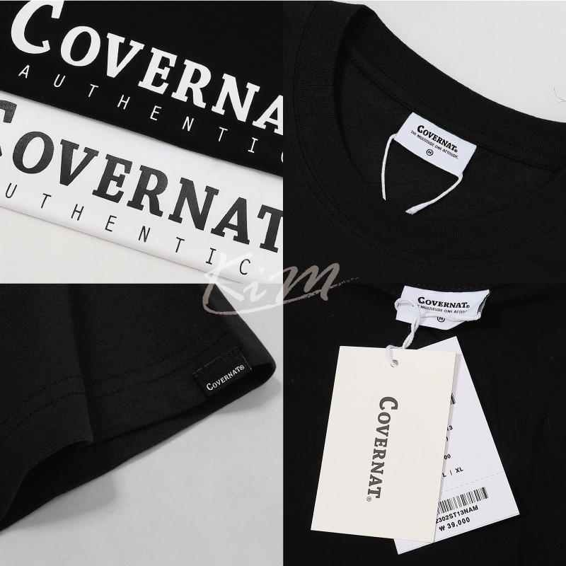 韓國Covernat 潮牌字母 印花 寬鬆 情侶 男 女 夏 短袖 T恤 上衣-細節圖11