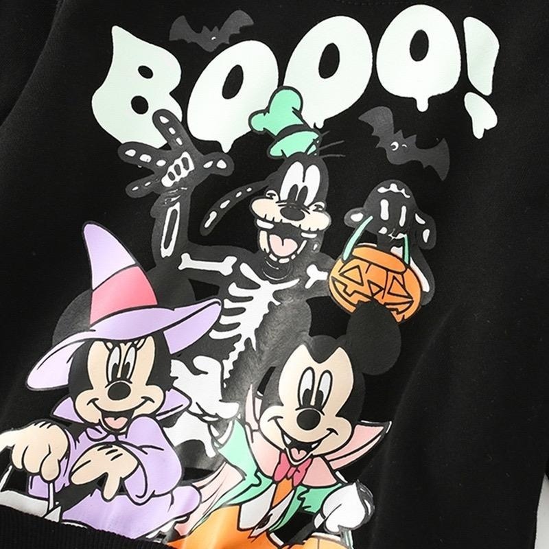 (現貨24H出貨) 秋季 MALWEE -.歐美款萬聖節米奇兒童長袖大學T-細節圖2