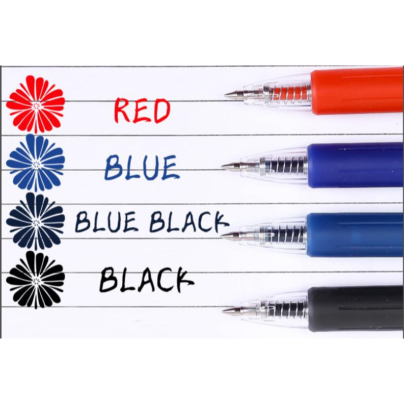大容量 按壓中性筆12入 (0.5mm) 黑色 紅色 藍色 按壓式自動中性筆 中性筆 原子筆 書寫筆 文具 筆記本-細節圖2