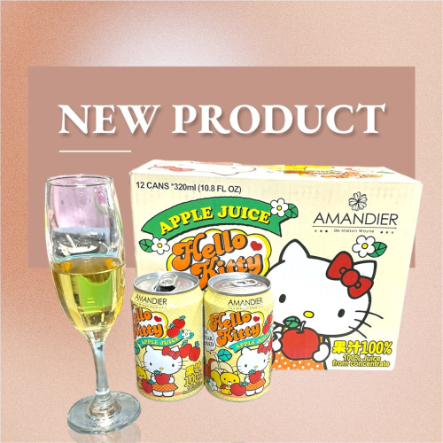 板橋可自取 官方授權Hello Kitty 100%蘋果汁 320ml 蘋果原汁單罐