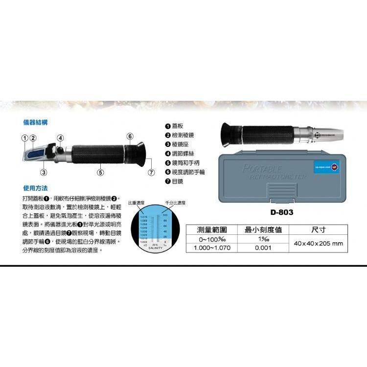 微笑的魚水族☆【光學曲折式比重計】鹽度屈光計，最精準測量海水比重!-細節圖2