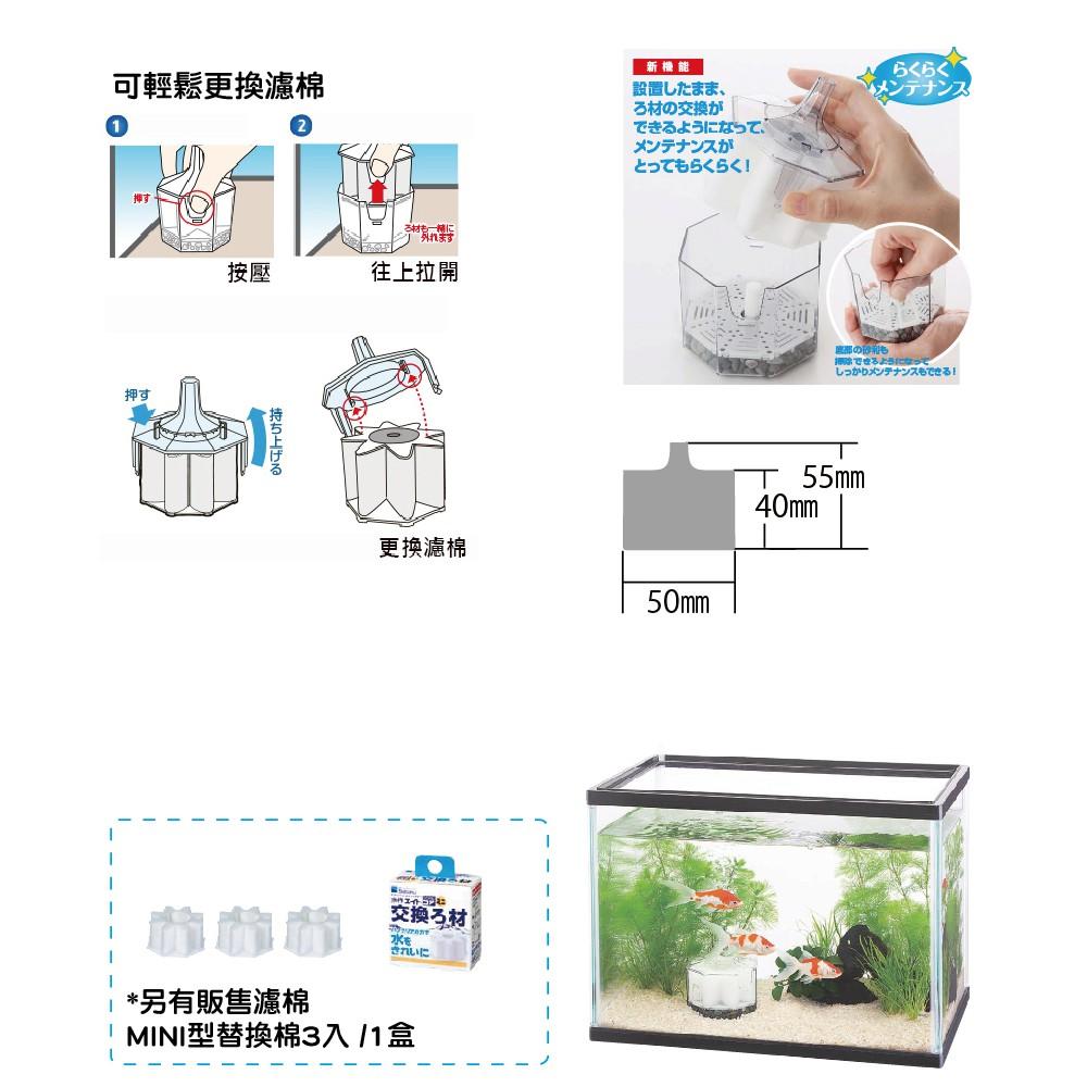 微笑的魚水族☆SUISAKU水作【內置空氣過濾器(水妖精) 迷你 mini+替換棉 各1】-細節圖5