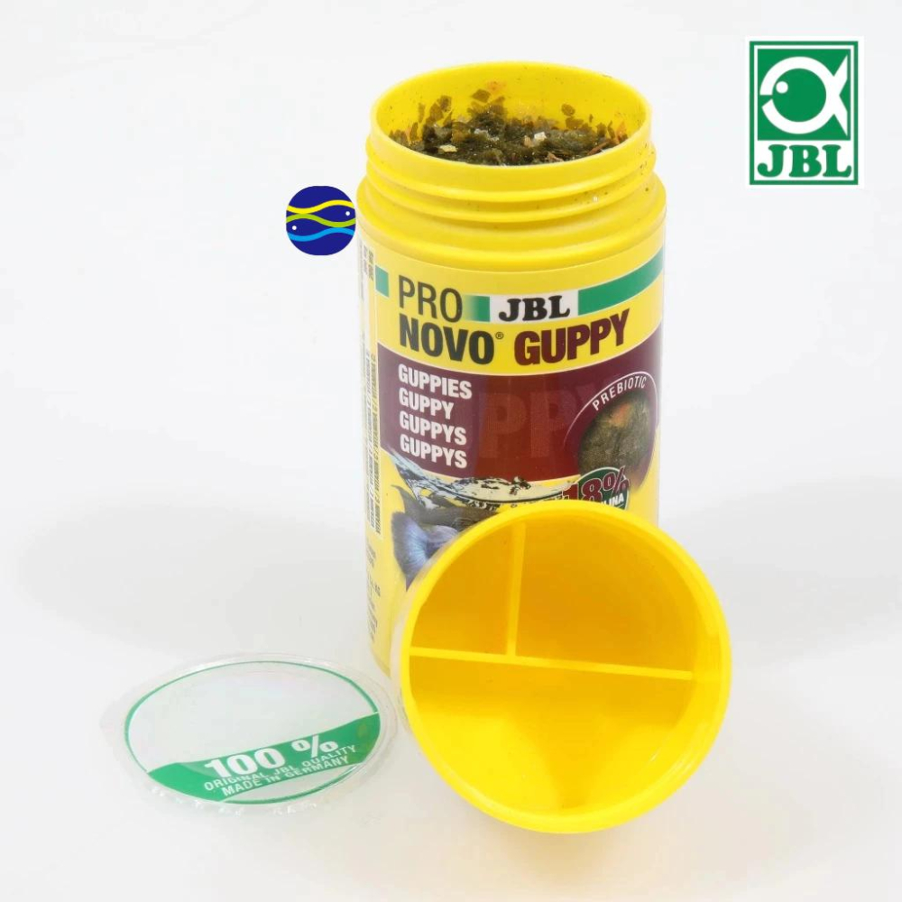 微笑的魚水族☆JBL-珍寶【Novo Guppy孔雀魚專用飼料100ml.250ml】孔雀 小型魚 薄片 繁殖 孔雀飼料-細節圖4