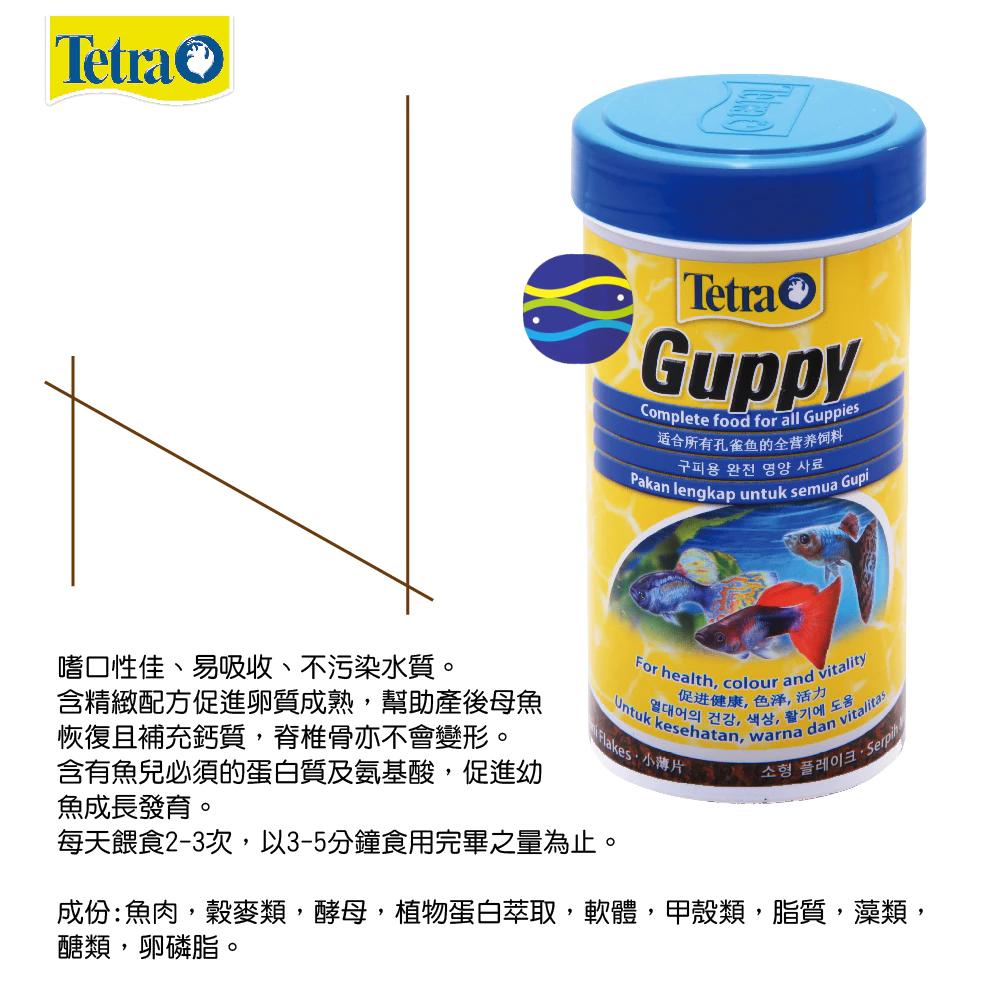 微笑的魚水族☆Tetra-德彩【新孔雀魚薄片飼料100ml】(即期良品)-細節圖4