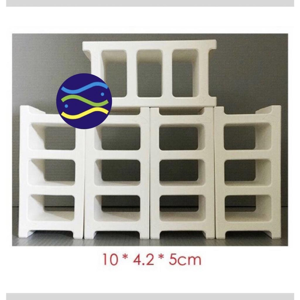微笑的魚水族☆白宮(三孔)異型磚.空心磚 1個】繁殖/躲藏/裝飾 台灣製MIT-細節圖5
