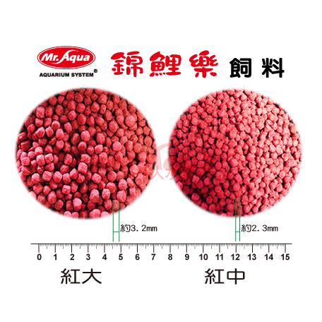 微笑的魚水族☆MR.水族先生【錦鯉樂飼料(紅)1kg 紅大/紅中】錦鯉飼料-細節圖2