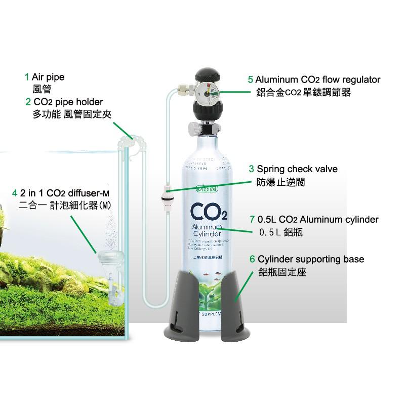 微笑的魚水族☆ISTA-伊士達【單錶Co2鋁瓶全套組 0.5L】I-675-細節圖3