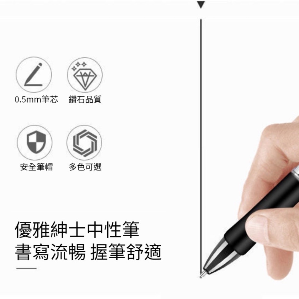 【現貨當天出】0.5mm按壓中性筆 按壓原子筆 自動筆 按壓式 圓珠筆 藍筆 按壓筆 筆 文具 大容量-細節圖4